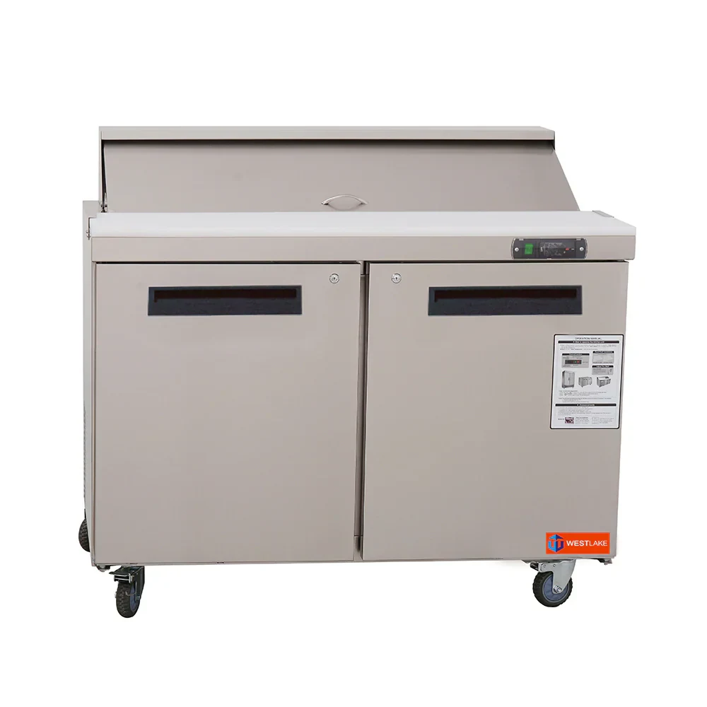 Westlake WKSR-48B Salad Prep Table Refrigerator 2 Door 33-40°F — view 5