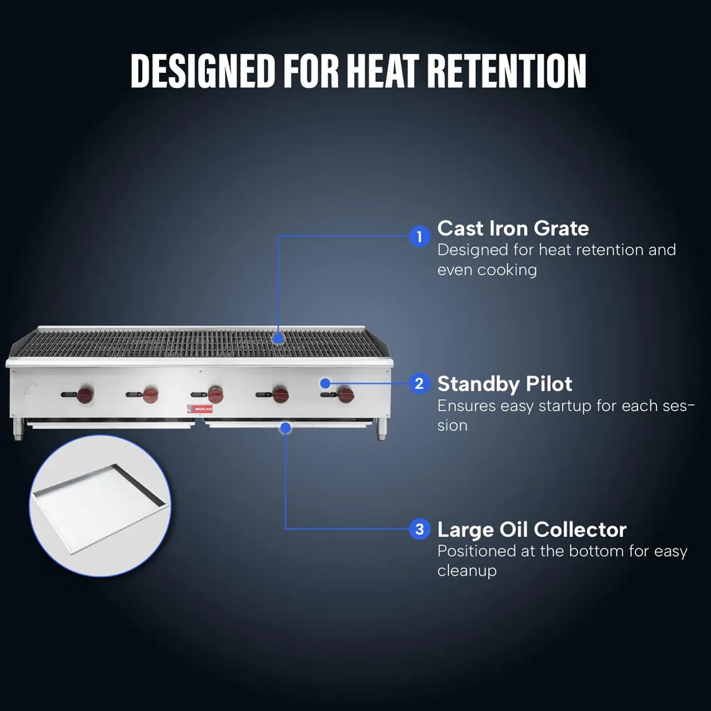 Westlake ECB-60S Gas Radiant Broiler 59.2" 150,000 Btu — view 3