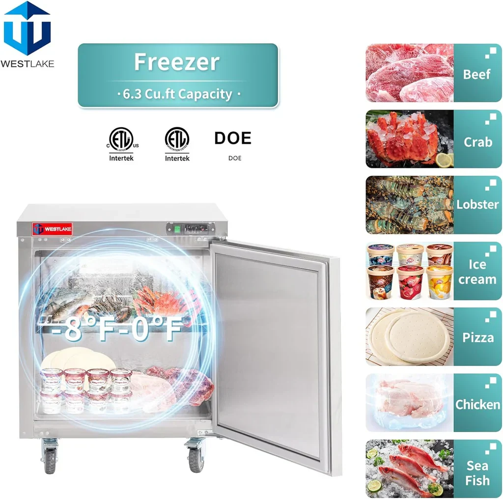 Westlake WKTF-27B Undercounter Freezer 1 Door -8-0°F — view 3
