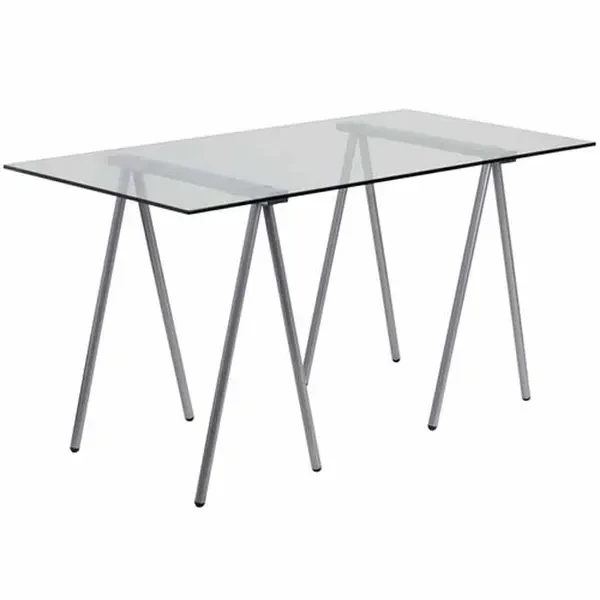 Flash Furniture NAN-JN-2119-GG Glass Top Computer Desk