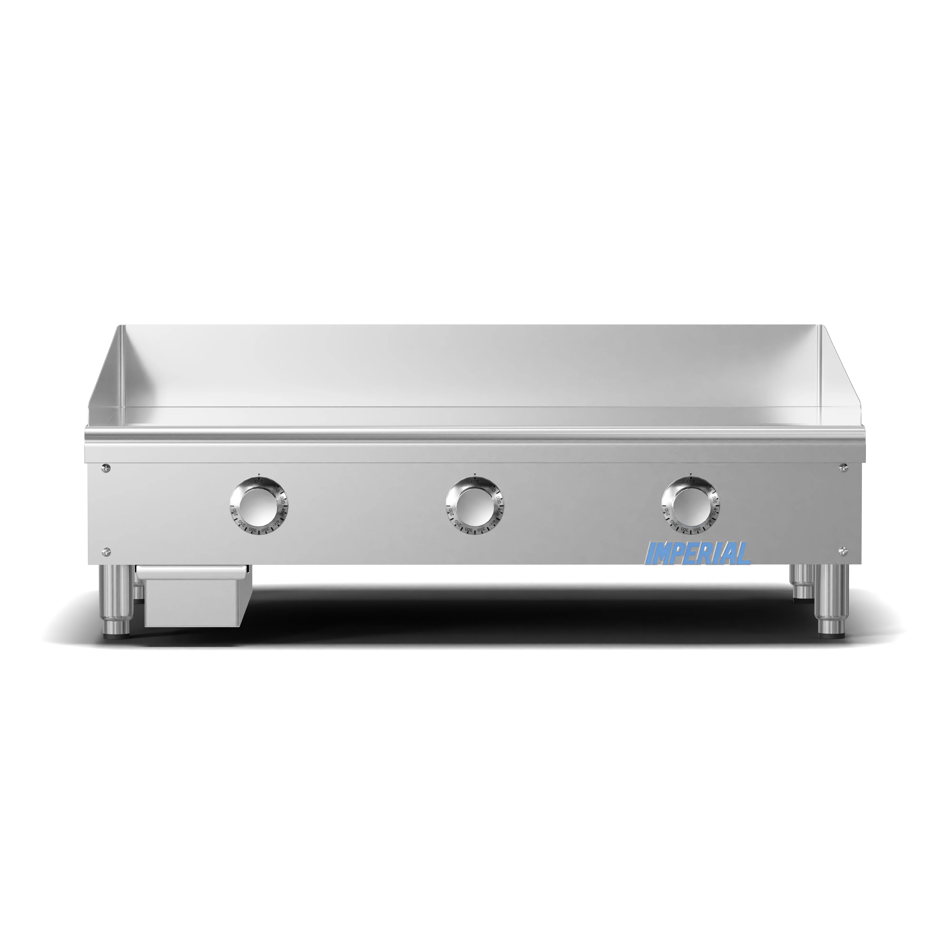 Imperial ITG-36-E Pro Series Electric Countertop Griddle 36 Inch Wide Thermostatic Control Rectangle Polished Steel 0.5 Inch Thick Plate Heavy-Duty — 480V, 3PH — view 2