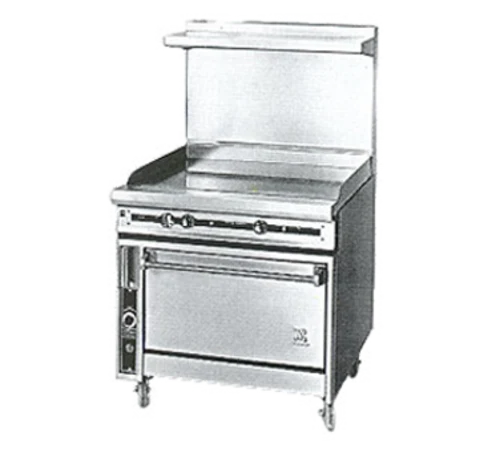 Jade Range JTRH-36GT-36 Titan™ Heavy Duty Range, Gas, 36", Griddle, 1" Thick Polished Steel Plate, Standard Oven – Natural Gas, 125000 Total BTUs — main image