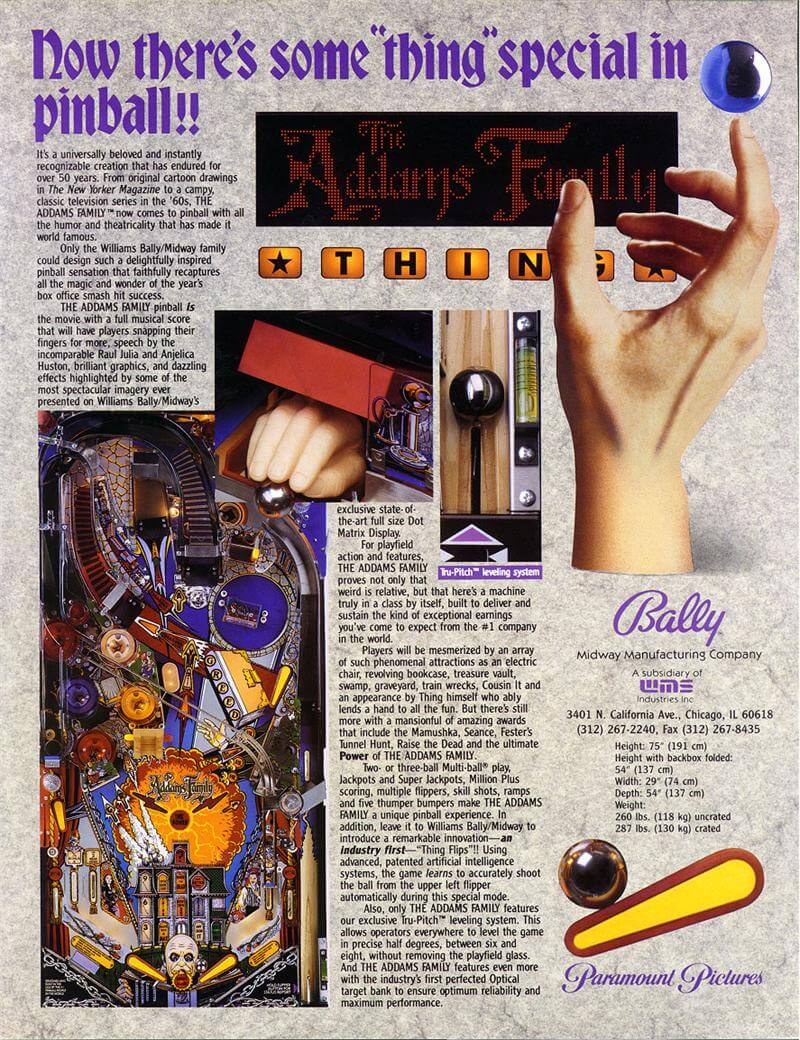 Addams Family Pinball Machine by Bally — view 3