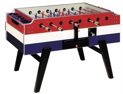 Garlando Coperto Deluxe Football Table with patriotic red white blue finish