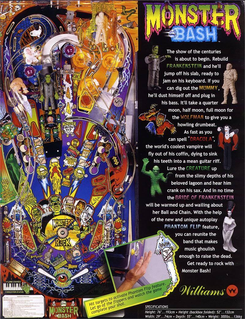 Monster Bash Pinball Machine by Williams — view 9